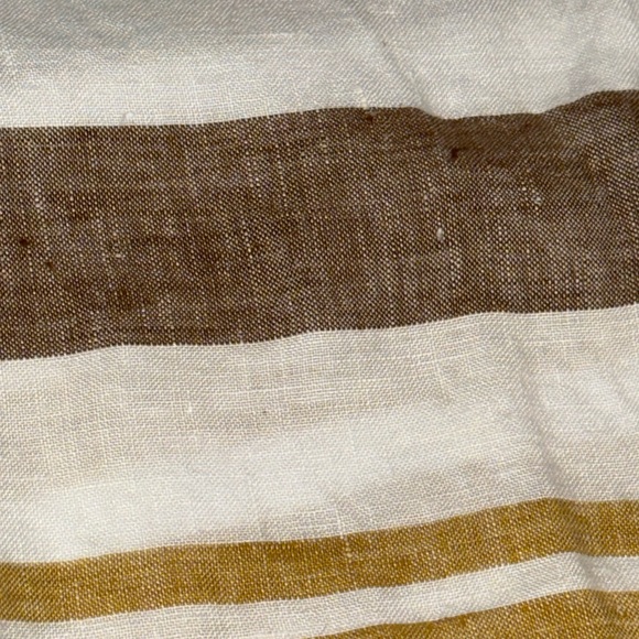 Rachel Zoe 100% Linen Striped Shirt Dress Tunic Medium Bust Boho resort - Picture 7 of 9